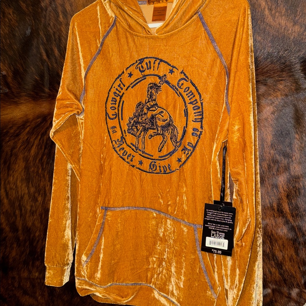 Cowgirl Tuff velvet hoodie - Picture 6 of 7